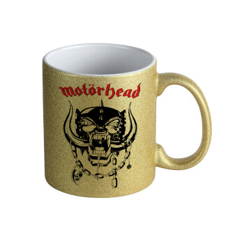 motorhead, Κούπα Χρυσή Glitter που γυαλίζει, κεραμική, 330ml