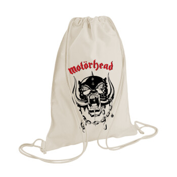 motorhead, Τσάντα πλάτης πουγκί GYMBAG natural (28x40cm)