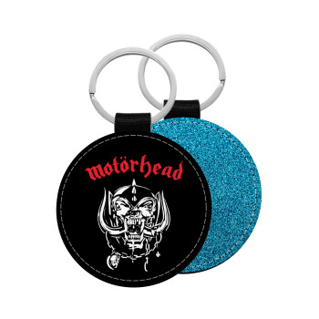 motorhead, Μπρελόκ Δερματίνη, στρογγυλό ΜΠΛΕ (5cm)