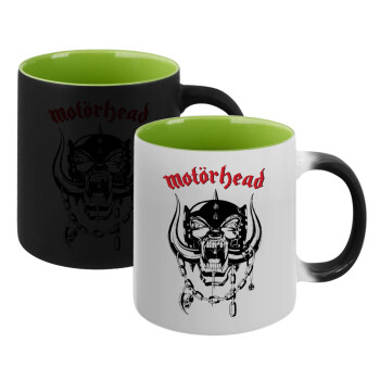 motorhead, Κούπα Μαγική εσωτερικό πράσινο, κεραμική 330ml που αλλάζει χρώμα με το ζεστό ρόφημα
