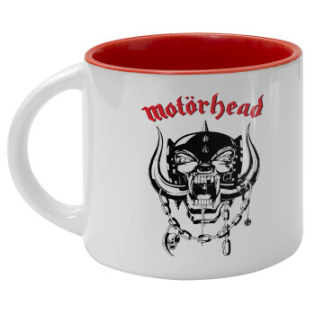 motorhead, Κούπα κεραμική 400ml Λευκή/Κόκκινη