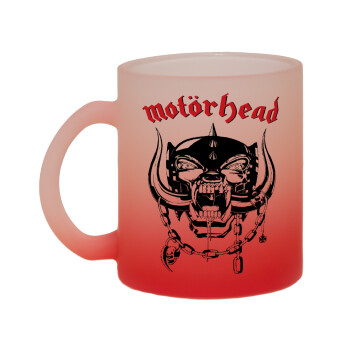 motorhead, Κούπα γυάλινη δίχρωμη με βάση το κόκκινο ματ, 330ml