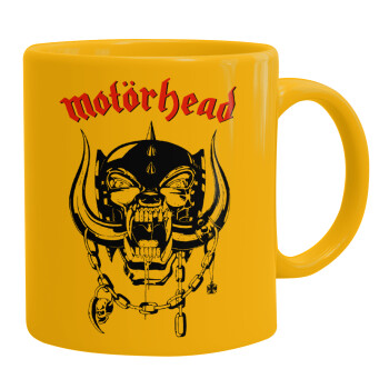 motorhead, Ceramic coffee mug yellow, 330ml (1pcs)