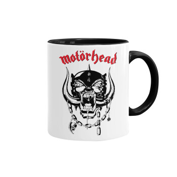 motorhead, Κούπα χρωματιστή μαύρη, κεραμική, 330ml