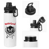 Metal water bottle with safety cap, aluminum 850ml