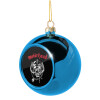 Blue Christmas tree ball ornament 8cm