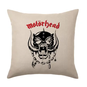 motorhead, Μαξιλάρι καναπέ ΛΙΝΟ 40x40cm περιέχεται το  γέμισμα