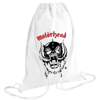 motorhead, Backpack pouch GYMBAG white (28x40cm)