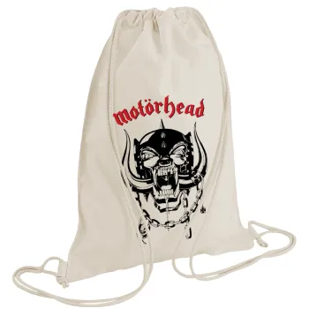 motorhead, Τσάντα πλάτης πουγκί GYMBAG natural (28x40cm)