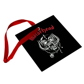 motorhead, Christmas ornament, glass square ornament 9x9cm
