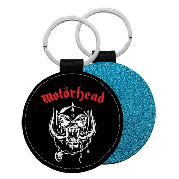 motorhead, Μπρελόκ Δερματίνη, στρογγυλό ΜΠΛΕ (5cm)