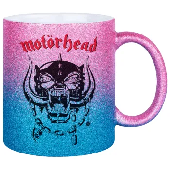 motorhead, Κούπα Χρυσή/Μπλε Glitter, κεραμική, 330ml