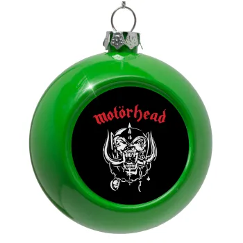 motorhead, Green Christmas tree ornament bauble 8cm
