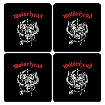motorhead, ΣΕΤ 4 Σουβέρ ξύλινα τετράγωνα (9cm)