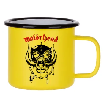 motorhead, Metallic enamel MATT Yellow cup 360ml