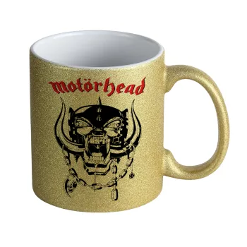 motorhead, Κούπα Χρυσή Glitter που γυαλίζει, κεραμική, 330ml