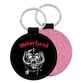 motorhead, Μπρελόκ Δερματίνη, στρογγυλό ΡΟΖ (5cm)