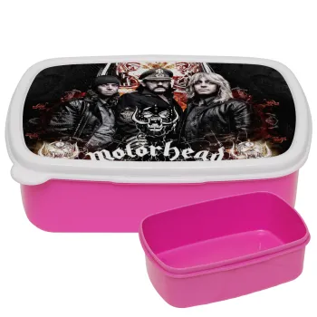 motorhead, ΡΟΖ παιδικό δοχείο φαγητού (lunchbox) πλαστικό (BPA-FREE) Lunch Βox M18 x Π13 x Υ6cm