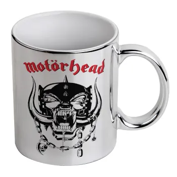 motorhead, Mug ceramic, silver mirror, 330ml