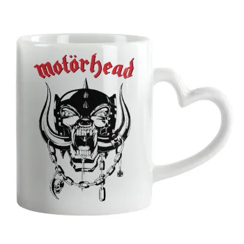 motorhead, Κούπα καρδιά χερούλι λευκή, κεραμική, 330ml