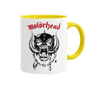 motorhead, Mug colored yellow, ceramic, 330ml