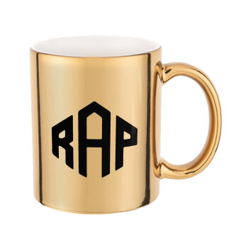 RAP, Mug ceramic, gold mirror, 330ml