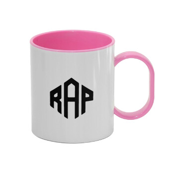 RAP, Κούπα (πλαστική) (BPA-FREE) Polymer Ροζ για παιδιά, 330ml