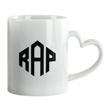 RAP, Mug heart handle, ceramic, 330ml