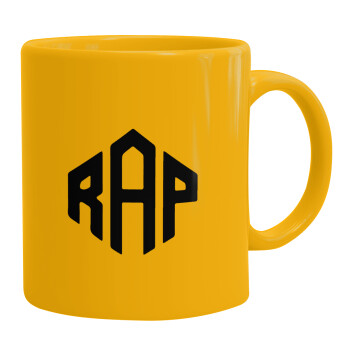 RAP, Ceramic coffee mug yellow, 330ml (1pcs)