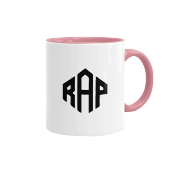 RAP, Mug colored pink, ceramic, 330ml