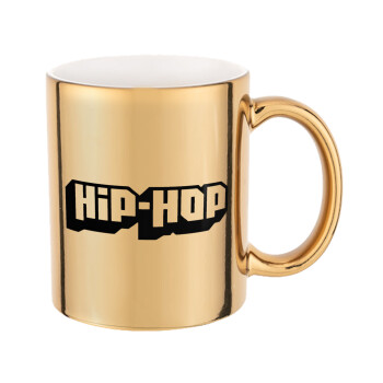hiphop, Κούπα κεραμική, χρυσή καθρέπτης, 330ml