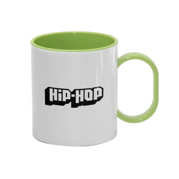 hiphop, Κούπα (πλαστική) (BPA-FREE) Polymer Πράσινη για παιδιά, 330ml