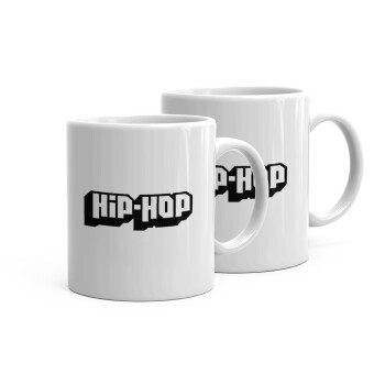 hiphop, Κουπάκια λευκά, κεραμικό, για espresso 75ml (2 τεμάχια)