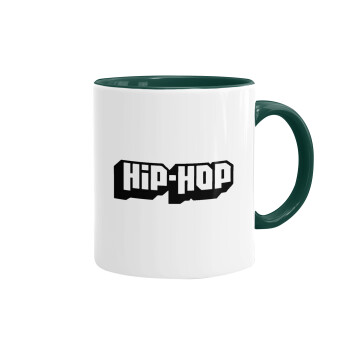 hiphop, Κούπα χρωματιστή πράσινη, κεραμική, 330ml