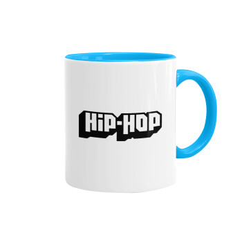 hiphop, Κούπα χρωματιστή γαλάζια, κεραμική, 330ml
