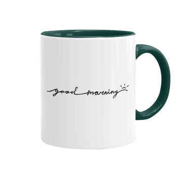 Good morning, Mug colored green, ceramic, 330ml