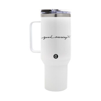 Good morning, Mega Stainless steel Tumbler with lid, double wall 1,2L