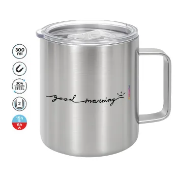 Good morning, Mug Stainless steel double wall 300ml