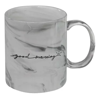 Good morning, Κούπα κεραμική, marble style (μάρμαρο), 330ml