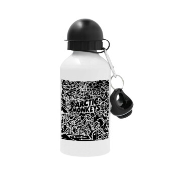Arctic Monkeys, Metal water bottle, White, aluminum 500ml