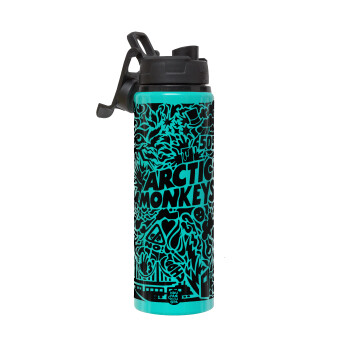 Arctic Monkeys, Μεταλλικό παγούρι νερού με καπάκι ασφαλείας, αλουμινίου 850ml