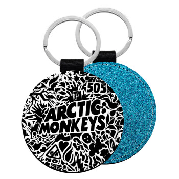 Arctic Monkeys, Μπρελόκ Δερματίνη, στρογγυλό ΜΠΛΕ (5cm)