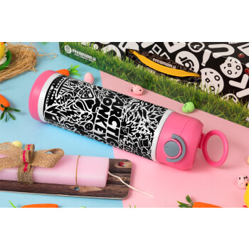 Arctic Monkeys, Πασχαλινή Λαμπάδα με Παιδικό παγούρι θερμό, ανοξείδωτο, με καλαμάκι ασφαλείας, ΡΟΖ (500ml)