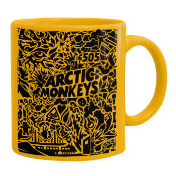 Arctic Monkeys, Κούπα, κεραμική κίτρινη, 330ml (1 τεμάχιο)