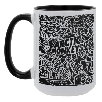 Arctic Monkeys, Κούπα Mega 15oz, κεραμική Μαύρη, 450ml