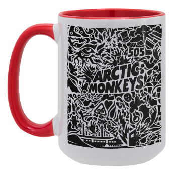 Arctic Monkeys, Κούπα Mega 15oz, κεραμική Κόκκινη, 450ml