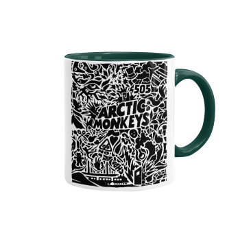 Arctic Monkeys, Mug colored green, ceramic, 330ml