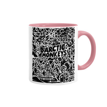 Arctic Monkeys, Mug colored pink, ceramic, 330ml