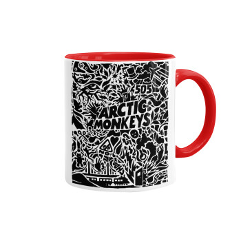 Arctic Monkeys, Mug colored red, ceramic, 330ml