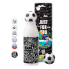 Soccer Metal mug thermos, double wall, 550ml
